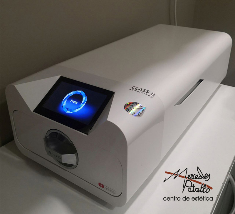 Esterilizador autoclave para material estético en centro de estética en Gijón Mercedes Patallo