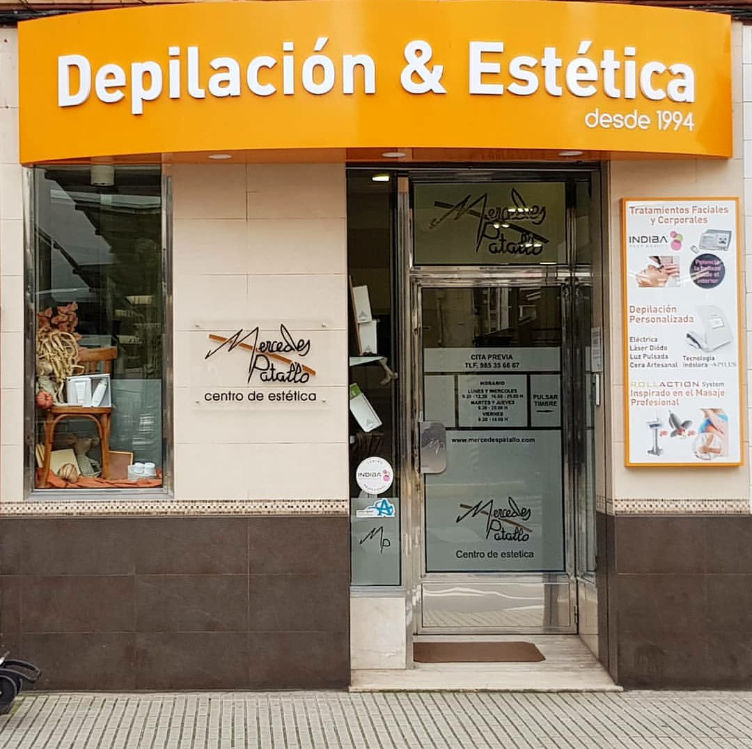 Fachada del Centro de Esética Mercedes Patallo en Gijón