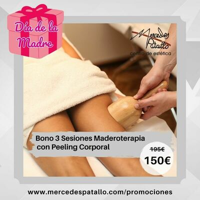 BONO 3 SESIONES Tratamiento Maderoterapia con Peeling Corporal